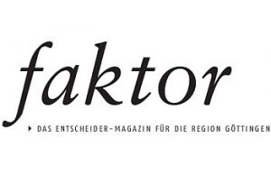Logo faktor - Das Entscheider-Magazin für die Region Göttingen